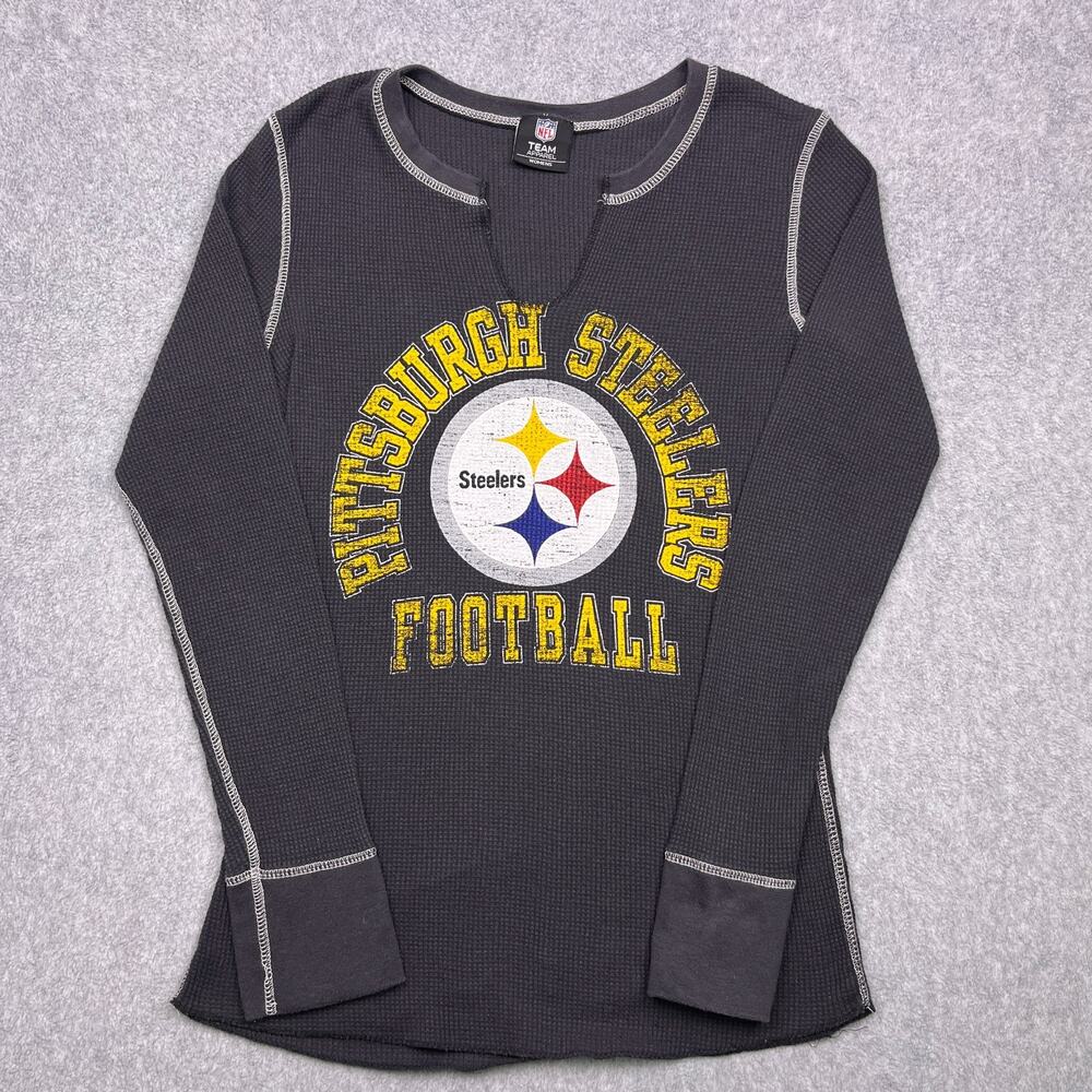nfl pittsburgh steelers shirt womens large black long sleeve